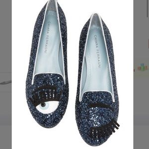 Chiara Ferragni slippers- smoking Glitter Eyes